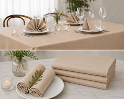 Blanc de Blanc Πετσέτα Φαγητού Μπεζ 50x50cm Blanc de Blanc Πετσέτα Φαγητού Μπεζ 50x50cm