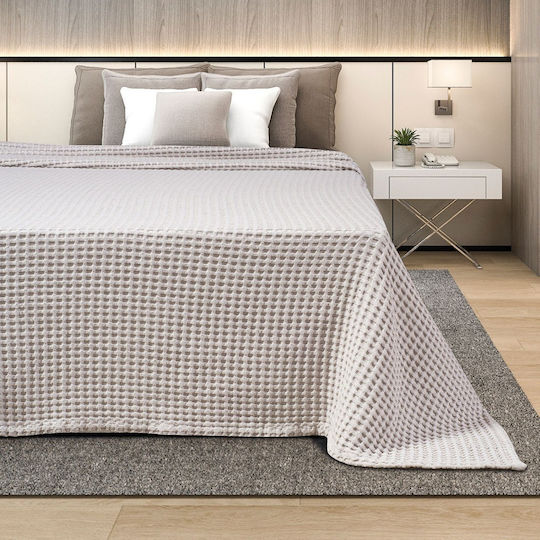 Adam Home Κουβέρτα Πικέ Μονή 160x240εκ. Beige