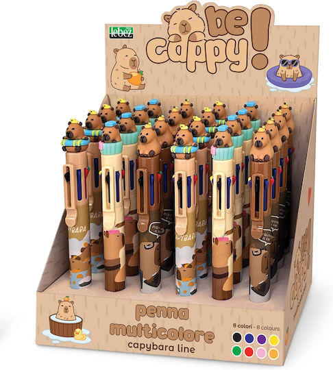 Lebez Pix Multicolor 8 Culori În 1 Be Cappy Pix Ballpoint 24 Bucăți (Desene și Modele Diverse)