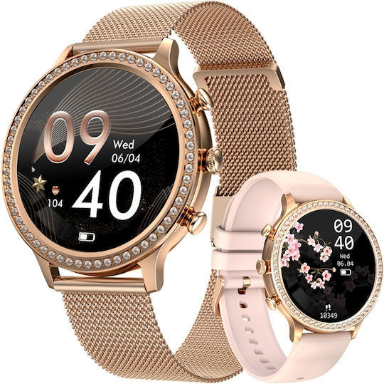 Veltori VT310-1 Smartwatch mit Herzfrequenzsensor (Gold)