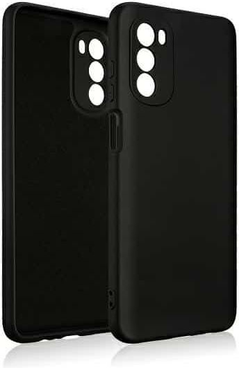 Umschlag Rückseite Silikon Schwarz (Moto G52)