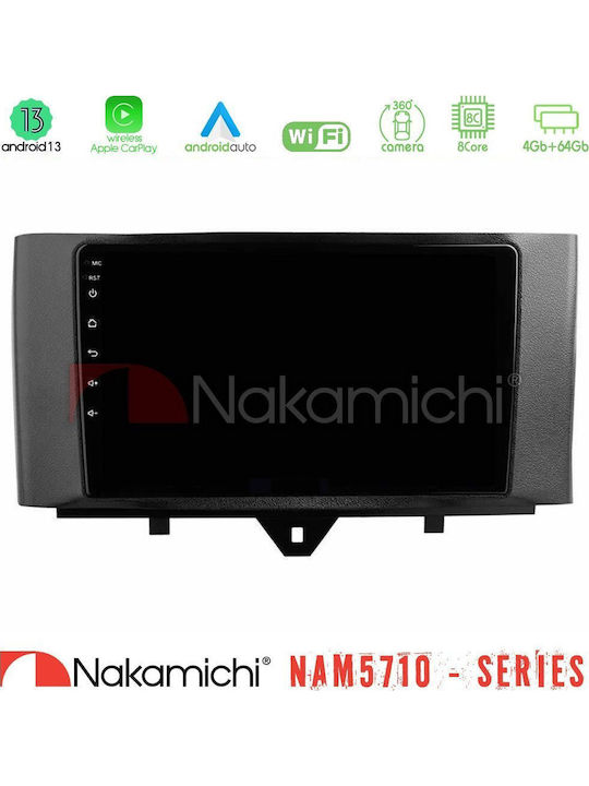 Nakamichi Auto-Audiosystem für Audi A5 Smart FürZwei mit Touchscreen 9" Bluetooth USB WiFi GPS Apple CarPlay Android Auto