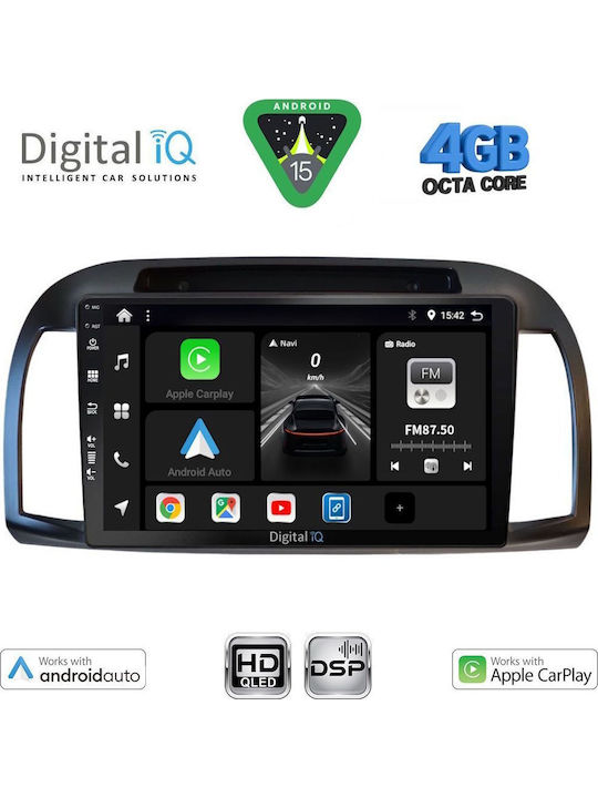 Digital IQ Car Audio System for Nissan Micra 2002-2010 (Bluetooth/USB/WiFi/GPS/Apple CarPlay/Android Auto) with 9" Touch Screen