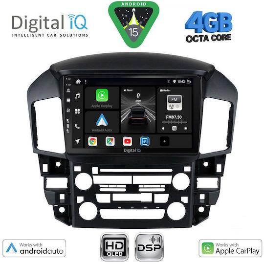 Digital IQ Car Audio System for Lexus RX300 1998-2003 Bluetooth USB WiFi GPS Apple CarPlay Android Auto with 9" Touch Screen