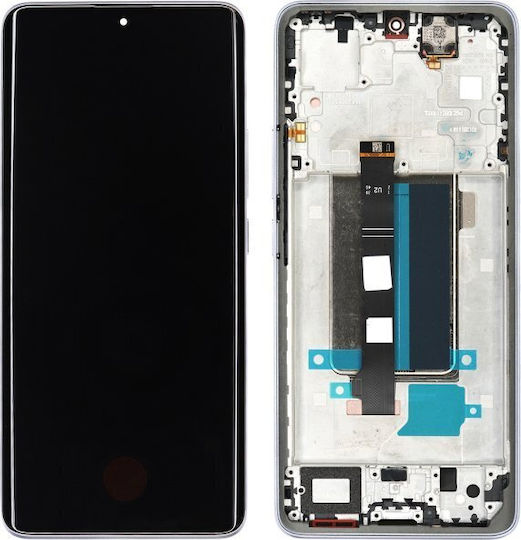 Xiaomi Екран със Сензорен Механизъм и Подрамка за Redmi Note 13 Pro+ 5g (Лилав)