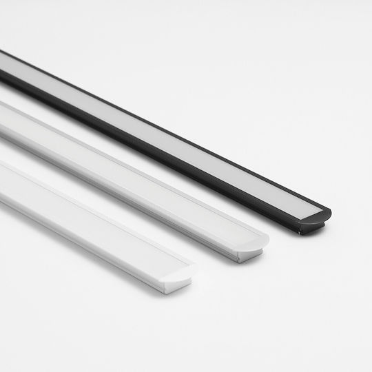 VK Lighting LED-Streifen Aluminiumprofil mit Opalabdeckung 200cm