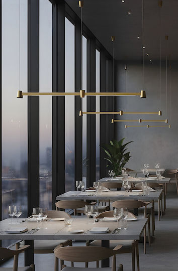 VK Lighting White LED Pendant Light with Warm White Light