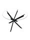 Glazera Round Dining Table with Glass Top Black 90x90x75cm