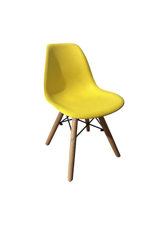 Rosene Dining Chair Polypropylene Yellow/Natura...