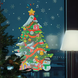 Christmas Tree Sticker 62 X 70 Cm Wall Door Window Adhesive Festive Pvc Decor