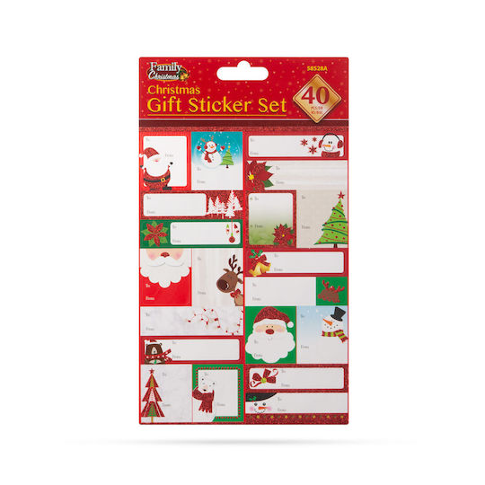 Christmas Gift Stickers 40 Pcs 15.2 X 21.6 Cm Self-adhesive Labels