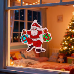 Christmas Window Decoration 30x29 Cm Santa Claus Design Ornament Suction Cup