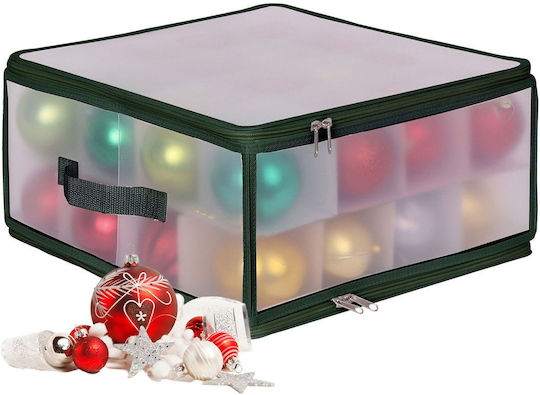 Cutie De Depozitare Pentru Globuri De Crăciun Relaxdays Verde Transparent 18x36x36 Cm
