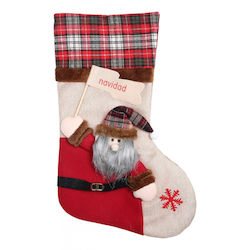 Weihnachtliche Dekorationssocke mit Weihnachtsmann