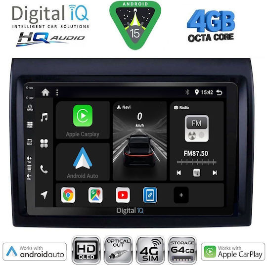 Digital IQ Ηχοσύστημα Αυτοκινήτου για Fiat Ducato 2006-2011 (Bluetooth/USB/WiFi/GPS/Apple-Carplay/Android-Auto) με Οθόνη Αφής 9"