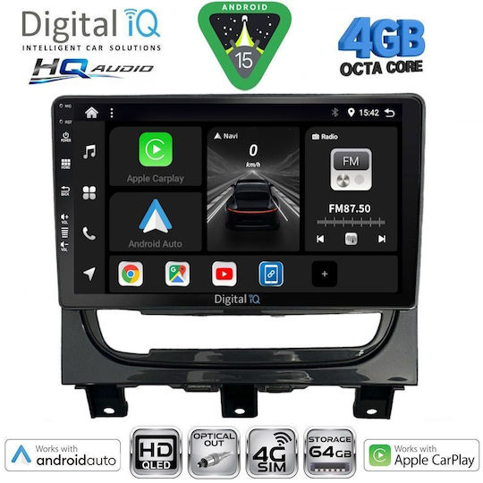 Digital IQ Car Audio System for Fiat Strada 2012-2020 Bluetooth USB WiFi GPS Apple CarPlay Android Auto with 9" Touch Screen