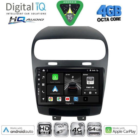 Digital IQ Car Audio System for Fiat Freemont 2008-2020 Bluetooth USB WiFi GPS Apple CarPlay Android Auto with 9" Touch Screen