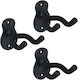 Relaxdays Guitar Wall Mount Set 3 Black 9.5x12x8 Cm