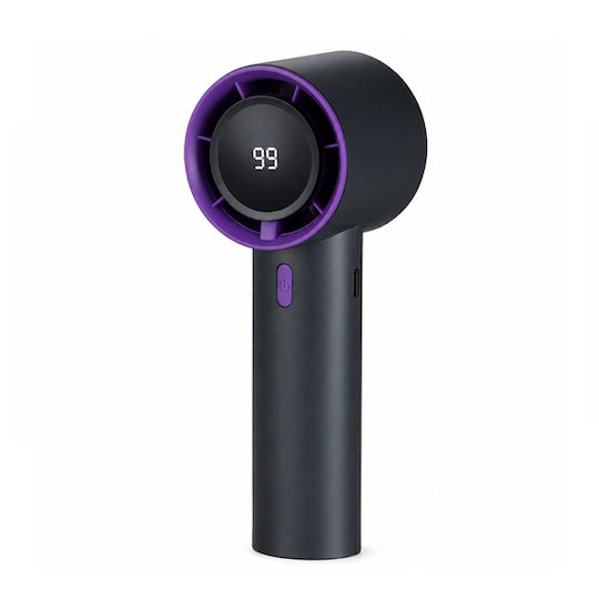Depox Ventilator Portabil Turbo 99 Viteze Display Led USB Reîncărcabil Negru