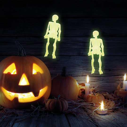 Set 10 Glow-in--dark Halloween Skeletons 14 Cm