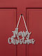 Christmas Decoration Merry Christmas Silver 20 X 12 Cm Decorative Banner