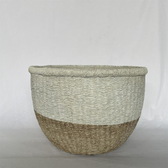 Supergreens Aelia Weave Concrete Two-Tone Flower Pot 45x45x30.3cm