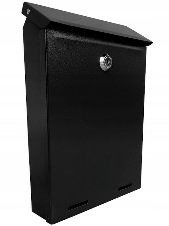 Briefkasten Draußen Metallisch in Schwarz Farbe 17.5cm