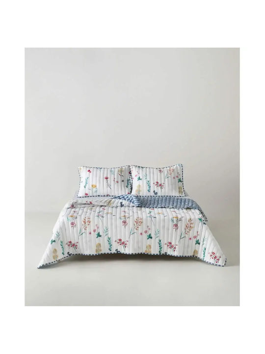 Kentia Raya Single Microfiber Coverlet Set White 160x220cm 2 Pieces