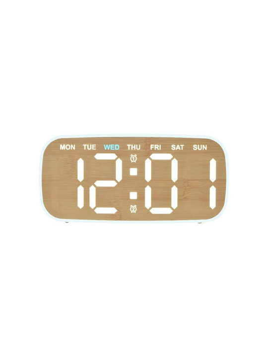 Leise Wanduhr Digital Hölzernes Transparent