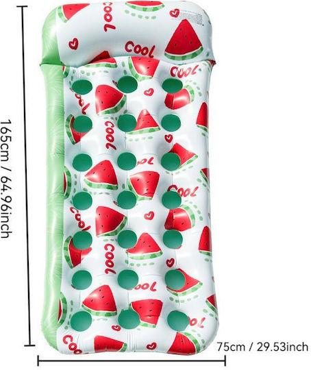 Inflatable Water Floating Bed Watermelon Red