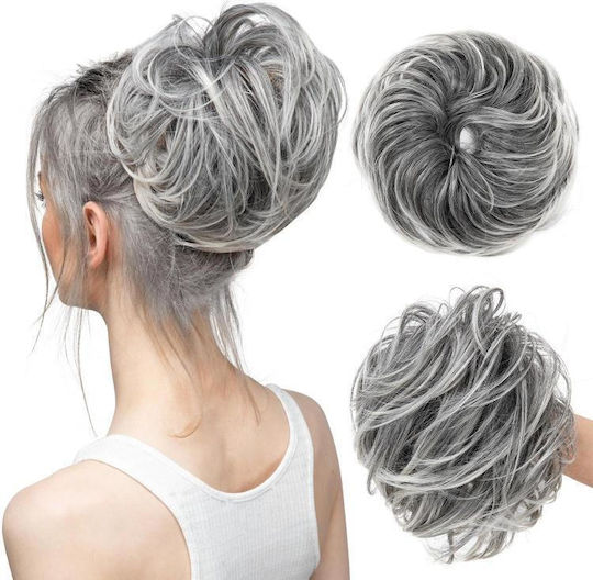 Wig Fake Bun Loose Curls 1b/171t60