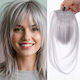 Women's Invisible Realistic Seamless Hair Replacement Wig Grey