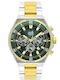 Visetti Men's Battery Watch with Gold Metal Bracelet