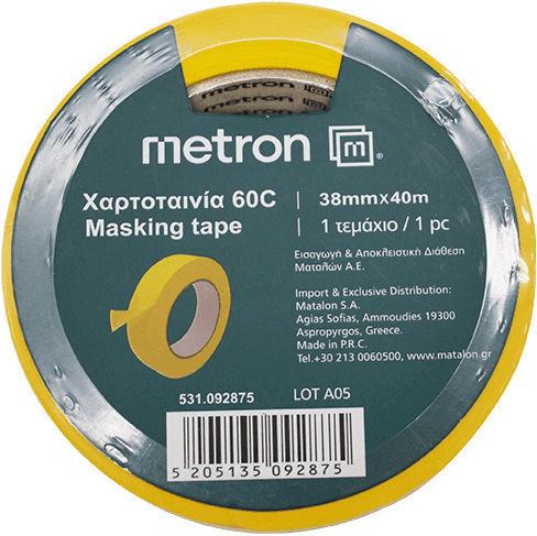 Metron Metron Klebeband Gelb 40m x 38mm 6 Stück