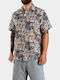 Short Sleeve Cotton Shirt Blue