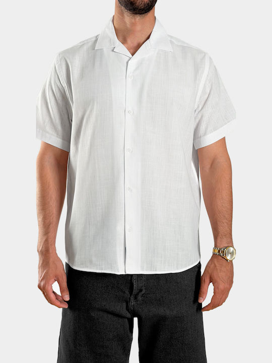3Guys Short Sleeve Cotton Shirt White