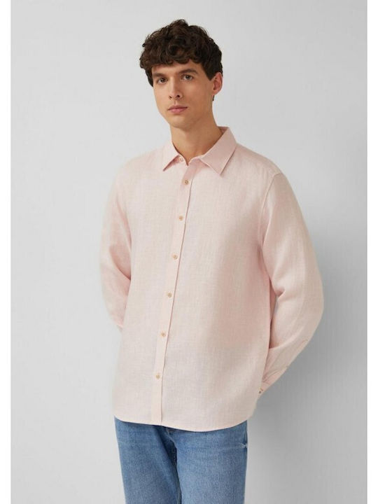 s.Oliver Long Sleeve Linen Shirt Peach