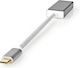 Nedis Convertor USB-C Masculin la Mini DisplayPort Feminin Argintiu 1 Bucată CCTB64550AL02