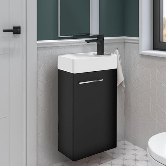 Deftrans Badezimmer Waschtisch-Einheit M50xB23xH70cm Schwarz