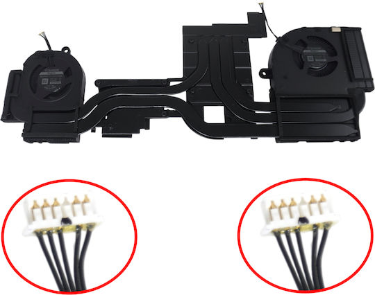 Laptop Fan CPU GPU Cooling Fan Lenovo Thinkpad P17 Gen 2 20YU 20YV 20YU0028UK 20YU002AAU 5H41B77205 5H41L16257 Heatsink 6pin Code 81755