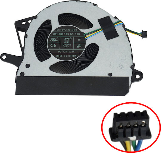 Desktop CPU Cooling Fan Lenovo Yoga AIO 9 32IRH8 F0HH F0HJ AIO 32ILL10 F0HX F0HY 5F10X63234 8510 EFS-09C12D-AP02 DC2800169W0 Right Fan 4pin Code 81727