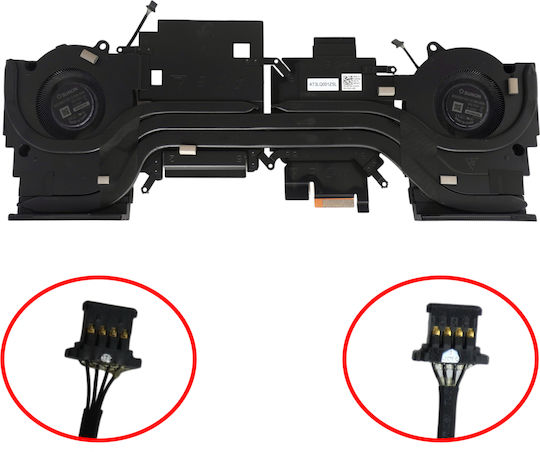 Laptop Fan CPU GPU Cooling Fan Heatsink Dell G15 5520 5521 5525 2022 060xk7 0xf50c Xf50c 60xk7 Cn-060xk7 At3lp001zsl At3lq001zsl 71s1-c180 71s1-c190 Eg75071s1-c180-s9a Eg75071s1-c190-s9a 4pin Code 81748