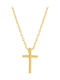 Jools Women's Cross in Gold Plated Silver with Chain