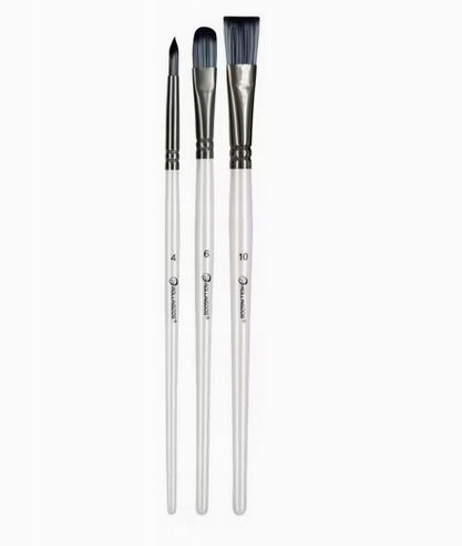 Rollingdog Professional Set with Makeup Brushes from Synthetic Bristle 3 Pieces