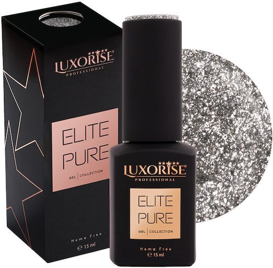 Hema Free Semi-permanent Nail Polish Luxorise Elite Pure Sophisticated Silver 15ml