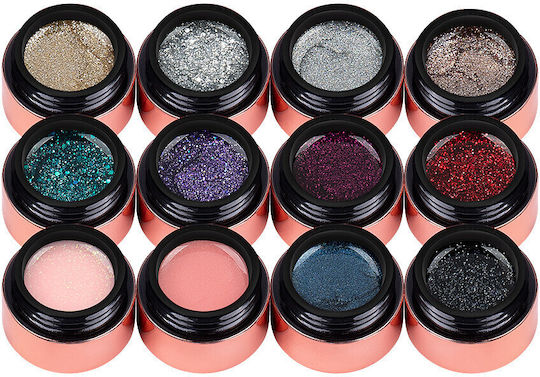 Комплект 12 Цветни UV Гелове Luxorise Glitz Glam