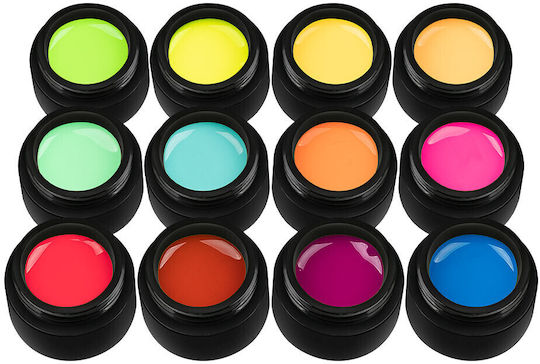 Set 12 Geluri Unghii Colorate Uv Neon City Collection Sensopro Milano