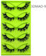 5 Pairs Set Green False Lashes Fox Eye Type Voluminous Realistic Fox Eye Shape Specifications 3dmao-09