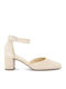 Leder Pumps mit Beige Riemen