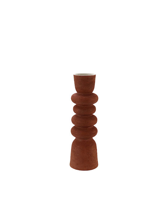 Liberta Decorative Ceramic Vase Spiral Orange 15x15xH50cm
